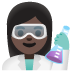 👩🏿‍🔬 woman scientist: dark skin tone display on Google